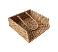 Harilla Porta tovaglioli a Mano, Cestino in Vimini, Porta tovaglioli Piatto per Esterni