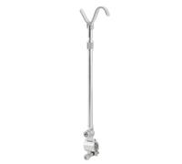 Harilla Portacanna da Pesca Supporto Regolabile con Testa a S Sbarra Telescopica in con Blocco Lunghezza Estensibile Stabilità Antiruggine Peso Leggero Adatto, Argento, Style to 4