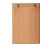 Harilla Portacartello in legno per espositori di volantini, supporto bifacciale staccabile in legno, portamenu da tavolo per promozioni, Marrone