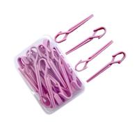 Harilla Protezione per smalto per dita, clip per unghie per la pittura, accessori portatili per nail art, curva a C facile per le dita, Rosa