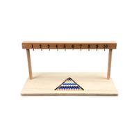 Harilla Rastrelliera di Perline Matematiche Pedagogico in Legno Interattivo Pedagogico con Base Rettangolare Compatto, 1-10 Perline Rack