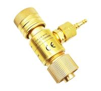 Harilla Regolatore di gas per saldatura Mapp Transfer O2, robusto serbatoio piatto da 7/16", set di interruttori, strumento di regolazione della
