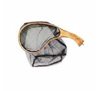 Harilla Rete da Pesca in Legno Massello Maglia Morbida per Cattura E Rilascio Design Compatto per Tackle Bag Resistente Nel Tempo per Uso Quotidiano Adatta, Manico Curvo B