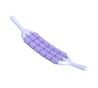 Harilla Rullo massaggiante per esercizi a tre file, multiuso, pratico, portatile, massaggiatore manuale, rilassante muscolare per braccia, vita e cosce, Viola