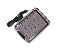 Harilla Scatola da Pesca a Mosca Portatile Impermeabile con Coperchio Trasparente per Attrezzatura Leggera Adatta per Acqua Dolce E Salata, Grigio Scuro, Monofacciale