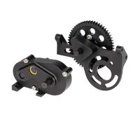 Harilla Scatola del Cambio con Alloggiamento in Metallo Anteriore Scatola del Cambio Alleggerito Multi-Pezzo per Modelli Auto Crawler, Nero