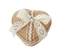Harilla Scatola portaoggetti con Fiocco in Pizzo, Decorazione compatta ed Elegante in Stile retrò per la Sposa, per Anniversario e Fidanzamento.