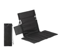 Harilla Sedia da Stadio con Cuscino per tribuna, Sedia da Pavimento per Trekking, Escursionismo, Cortile, Nero