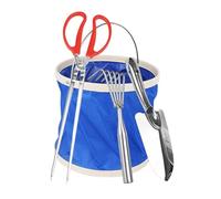 Harilla Set di Attrezzi da Spiaggia con Secchio Pieghevole, Robusto Set per la Raccolta di, Pinza per granchi, rastrello per vongole, Clip per