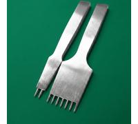 Harilla Set Punzone Manuale per Strumento per Fori Alesatore Pricking Iron Punteruolo in Acciaio Presa Confortevole E Controllo Stabile per Cucito Sella Borse, Distanza Tra I Denti 4MM