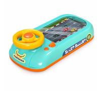 Harilla Simulatore di Guida per Bambini Gioco da Tavolo Volante Giocattolo Console Educativa Percorso Interattivo Materiale Sviluppo Motricità Fine Adatto a Cameretta Scrivania Viaggi 43x22x13cm