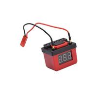 Harilla Simulazione di Allarme Basso RC Modello di Auto Decorazione Comoda Batteria per Auto RC per Tester Batteria Lipo per Cingolati 1/10, Rosso