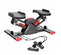 Harilla Stepper Idraulico Fitness con Telaio Salvaspazio E Cinghie Elastiche a Due Cilindri per Passo Morbido Pedali Stabili Adatto per Allenamento a Casa Appartamento Ufficio Home Gym, Rosso