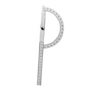 Harilla Strumento di Misura Del Goniometro in Acciaio Inossidabile per La Lavorazione Del Legno, Righello per Misurazione Didattica, Ufficio, Falegnami, Diseg, Cavo 28x8.3cm