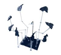 Harilla Supporto Decorativo per Action Figure, Modello di Bambola, Base per Hobby, Leggera e Robusta, Creativo, Grigio
