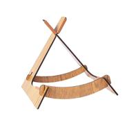 Harilla Supporto per chitarra in legno, supporto per, portatile, leggero, antiscivolo, espositore per, basso, ukulele, acustico, Colore Legno Scuro