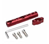 Harilla Supporto Specchio Supporto Manubrio Adattatore Prolunga Multifunzione Materiale Durevole Alluminio Spazio Ampliato Adatto per cicli E Biciclette Elettriche , Rosso