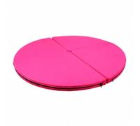 Harilla Tappetino Palestra Rotondo Tappeto Ginnastica Materassino Fitness Pad Pieghevole con Schiuma Ammortizzante Rivestimento in PU per Studio Allenamento