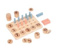 Harilla Tavola di Conteggio Pedagogico in Legno Apprendimento dei Numeri Gioco Pedagogico di Matematica Non Elettrico Giocattolo Educativo