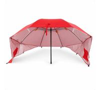 Harilla Tenda da Spiaggia Portatile Ombrellone Parasole Riparo Canopy Struttura Solida con Palo Centrale in Oxford E Acciaio Fodera Interna Riflettente Adatta, Rosso, 1.2 Metri