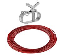 Harilla Tenditore a Vite per Coperture Piscina Robusto Verricello con Manovella Cavo in Acciaio con, 45m