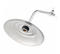 Harilla Testa Lampada da Esterno Applique Murale, 30 Cm, Braccio Curvo In Acciaio Inossidabile Da 35 Cm Con Cappa In Acciaio Inossidabile Da 30 Cm