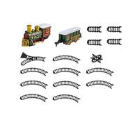 Harilla Trenino Giocattolo di Natale con Suoni e luci, Kit di binari ferroviari per Regali di Natale per Bambini, 17 Pezzi