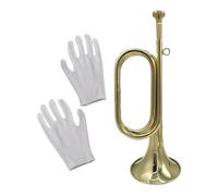 Harilla Tromba Cavalcavia Strumento Bugle Mini Ottoni Bocchino Portatile Suono Brillante Adatta per Banda Scolastica Orchestra Feste Anniversari Regali Adulti, Style B
