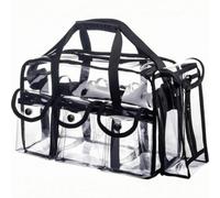 Harilla Trousse Trasparente in PVC Impermeabile Borsa oggetti con Scomparti Multipli tile Organizer Trucchi con Divisori Interni