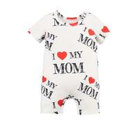 Harilla Tutina per Neonati Body Estivo per Bebè Tuta Corta Completo Da Giorno in Materiale Durevole con Stampa Dedicata Adatto per Gioco E Occasioni S, Da 3 a 6 mesi, Taglia unica