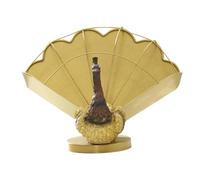 Harilla Vaso a Pavone Fioriera Decorativa Portavaso in Resina Contenitore per Piante Fatto a Mano Stile retrò Adatto per Giardino Balcone E Davanzale, Oro