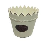 Harilla Vaso da Fiori, Decorazione per la casa, centrotavola, Pratico, Stile Rustico, estetica, Ideale Come Regalo, Secchiello in Legno per Fiori, Vaso da