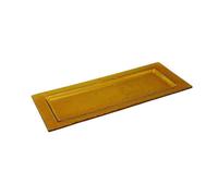Harilla Vassoio con Base Piatta Professionale | Espositore Rettangolare per Dolci, Moderno, Vassoio da Esposizione per Pasticceria, Hotel, L, Giallo