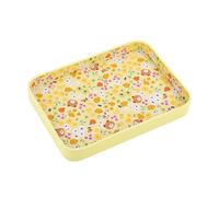 Harilla Vassoio portagioie, Pratico Organizer da 25 cm x 18 cm x 3,2 cm, Ottimo Regalo, espositore per cassetti, per collane, Giallo