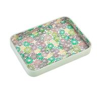 Harilla Vassoio portagioie, Pratico Organizer da 25 cm x 18 cm x 3,2 cm, Ottimo Regalo, espositore per cassetti, per collane, Verde