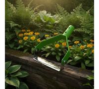 Harilla Zappa Ad Arco Diserbo Attrezzo Manuale da Giardino Strumento per Erbacce in Acciaio per Taglio Scorrevole Innesto per Manico Cilindrico Lungo Adatto a, Verde