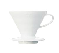 Hario Coffee Dripper V60 Size 02 White Ceramic (Japan Import)