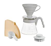 HARIO KIT V60 VETRO GRIGIO CHIARO E PP 1-4 TAZZE