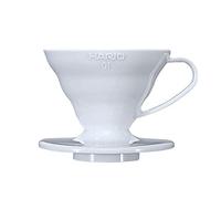 HARIO Plastic Coffee Dripper White Teiera, Bianco, Size 01