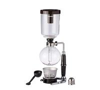 HARIO TCA-5 Technia - Sifone per caffè, 5 tazze, colore: Nero/Argento