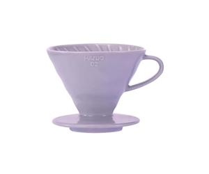Hario V60 - Dripper caffè in ceramica, colore viola mélange, misura 02