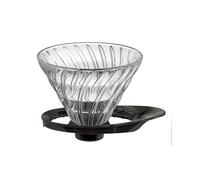 HARIO VDGR-02-B V60 - Gocciolatore di trasmissione in vetro resistente al calore 02, per 1-4 tazze, nero, made in Japan