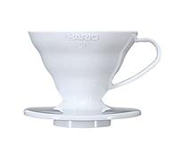 HARIO VDR-01-W V60 01 - Gocciolatore per caffè bianco trasparente per 1-2 tazze