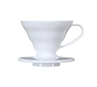 HARIO VDR-01-W V60 01 - Gocciolatore per caffè bianco trasparente per 1-2 tazze