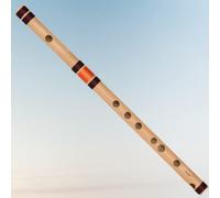 HARIPRASAD Flutes Flauto in bambù strumento musicale per principianti, scala di Do / Bansuri naturale destrorsi 48 cm (marrone+arancione)