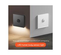 Hariumiu LED Lamp Human Body Sensor Light 110-Degree Wide-Angle Sensing Soft Glow Easy to Install Smart Sensor Motion Activated Night Light