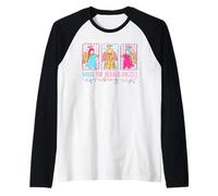 Hark The Herald Angels Rosa Blu Natale Fede Gesù Maglia con Maniche Raglan