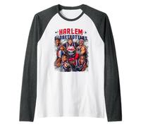 Harlem Globetrotters Basketball Colorful Team Photo Maglia con Maniche Raglan