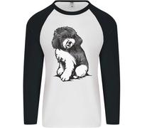 Harlequin Barboncino Schizzo Uomo L/S Baseball T-Shirt