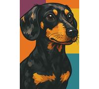 Harlequin Dachshund Notebook: Cartoon Journal, Diary, Writing Pad: Featuring a Dappled Doxie for Imaginative Minds and Dog Devotees, great gift for ... Lovers, Small Breed Fans & Doodle Enthusiasts